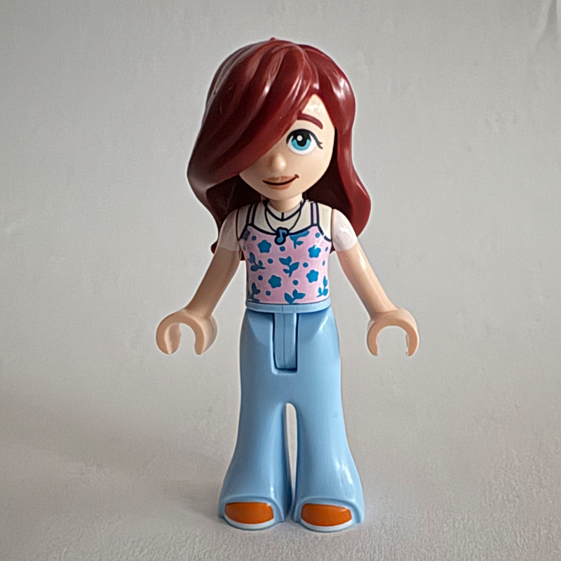 Lego Paisley, Lavender Top, Bright Light Blue Pants