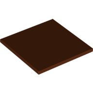 Lego Tile 6 x 6 with Bottom Tubes / Reddish Brown