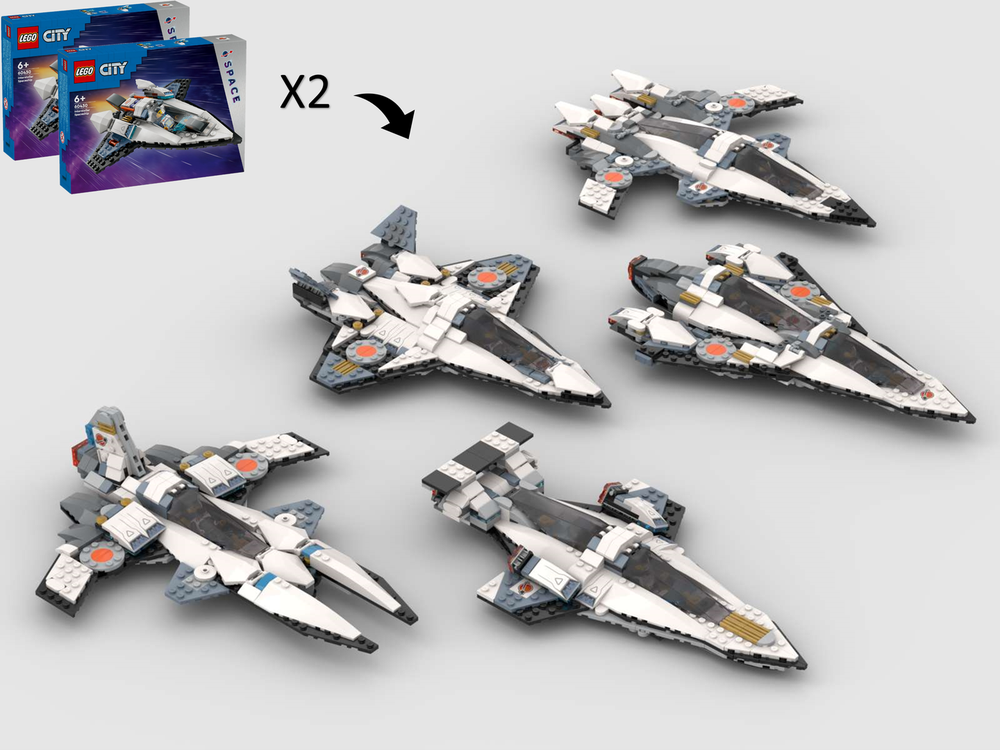 Lego 5-in-1 Alternate Builds Bundle - 2 x 60430 Interstellar Spaceship