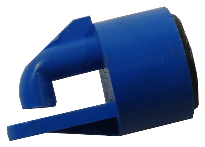 Lego Magnet Coupling, Train - Long Cylinder (8 mm) for Train, Base 6 x 22 Old / Blue