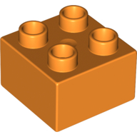 Lego Duplo Brick 2 x 2 / Orange