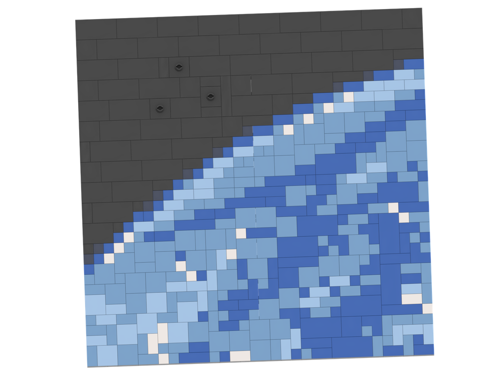 Lego Blue Planet Mosaic background