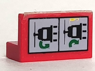 Lego Panel 1 x 2 x 1 with Helicopter Hook Arm Instructions Pattern (Sticker) - Set 8856