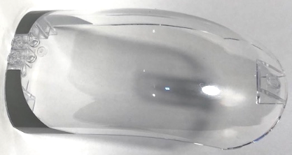 Lego Windscreen 16 x 8 x 6 Curved with 3 Pin Holes with SW Slave I Light Bluish Gray Curved Corners Pattern (Stickers) - Set 75060