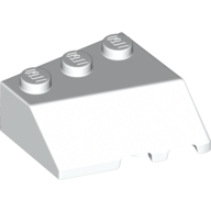 Lego Brick Wedged, Sloped 45° 3 x 3 Left / White