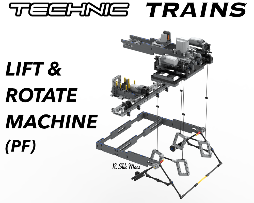 Lego Technic Trains: Lift & Rotate Machine for Hot Metal Ladle (Power Functions)