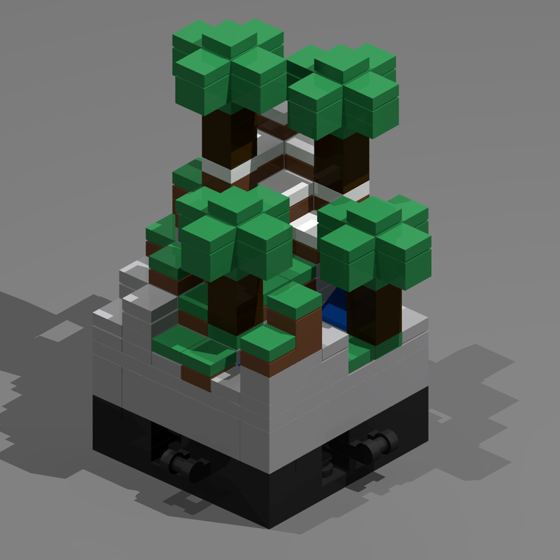 Lego micro biomes: oak mountains