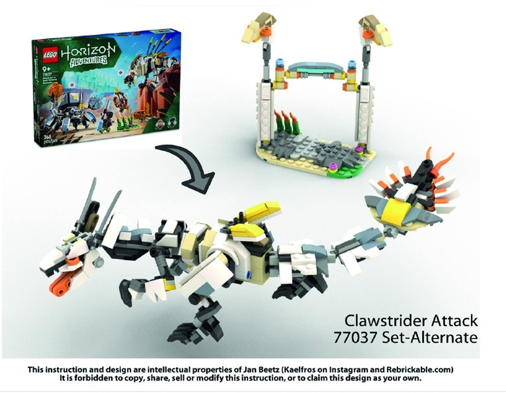 Lego Horizon Clawstrider Attack 77037 Alternate