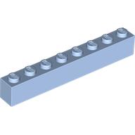Lego Brick 1 x 8 / Bright Light Blue