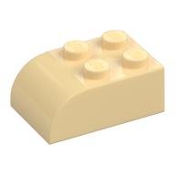 Lego Brick Curved 2 x 3 / Tan