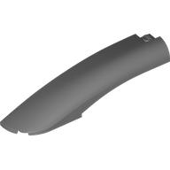 Lego Brick Round, Curved 10 x 2 x 2 with Rounded End Left / Dark Bluish Gray
