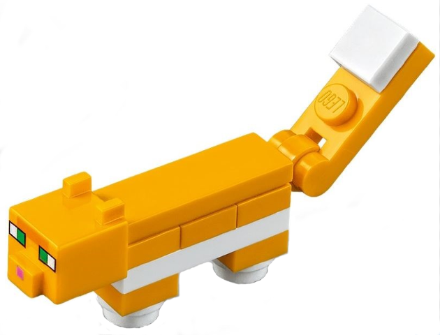 Lego Minecraft Cat, Red - Brick Built