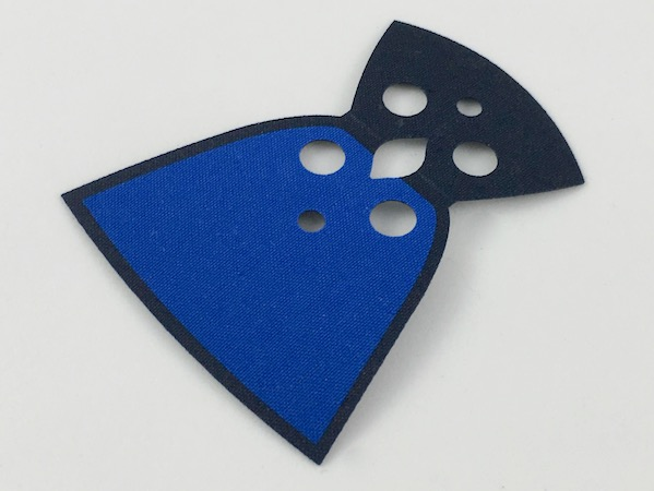Lego Neckwear Cape, Rounded Bottom and Collar, Black Back [Traditional Starched Fabric] / Black