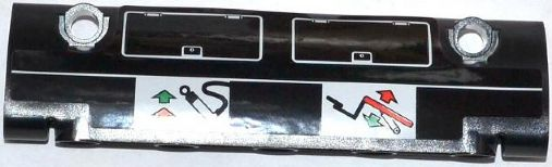Lego Technic, Panel Curved 11 x 3 with 2 Hatches and Operating Instructions Pattern Model Right Side (Sticker) - Set 42008