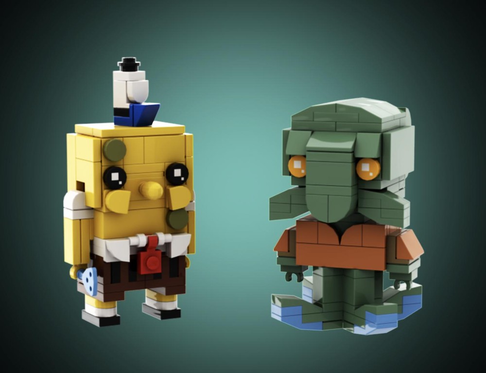 Lego Spongebob and Squidward Brickheadz