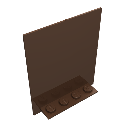 Lego Door 2 x 5 x 5 Swivel, Flat Base / Brown