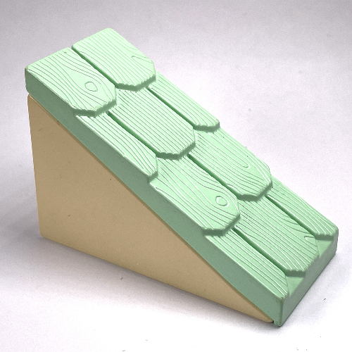 Lego Duplo Roofpiece, Slope 33° 2 x 4 with Light Green Shingles
