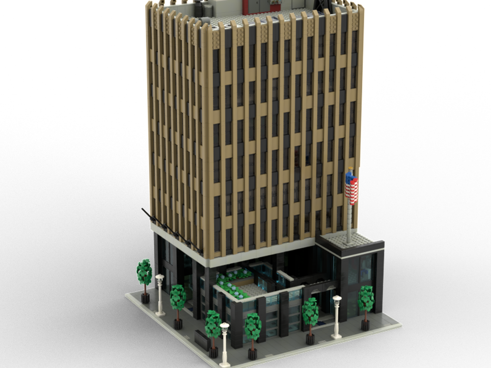 Lego Federal Building With Law enfocement