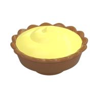 Lego Food Pie with Light Yellow Cream Filling Pattern