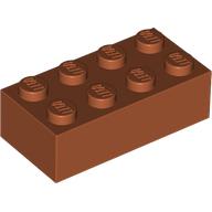Lego Brick 2 x 4 / Dark Orange