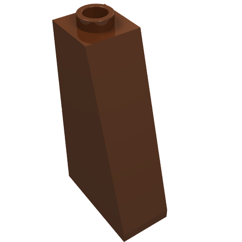 Lego Brick Sloped 75° 2 x 1 x 3 with Open Stud / Reddish Brown