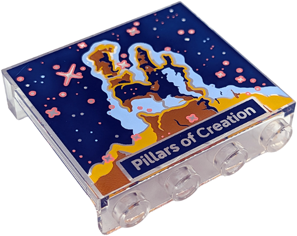 Lego Panel 1 x 4 x 3 with Side Supports - Hollow Studs with Hubble Space Telescope Photo 'Pillars of Creation' Pattern