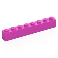 Lego Brick 1 x 8 / Dark Pink