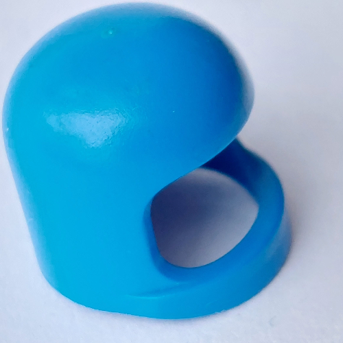 Lego Helmet Classic with Thick Chin Guard without Visor Dimples / Blue