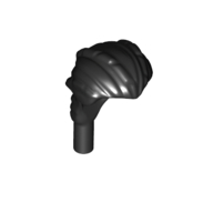 Lego Hair Swept Back, with Ponytail (Bar) / Black