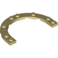 Lego Plate Round Half 5 x 8 with 4 x 6 Round Cutout / Tan