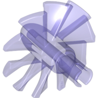 Lego Jet Engine Fan with 10 Blades and Technic Pin / Trans-Purple