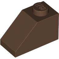 Lego Brick Sloped 45° 2 x 1 with Bottom Pin / Brown