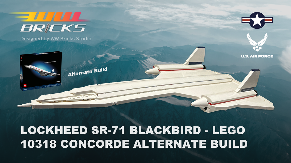 Lego Lockheed SR-71 Blackbird LEGO 10318 Concorde alternate build