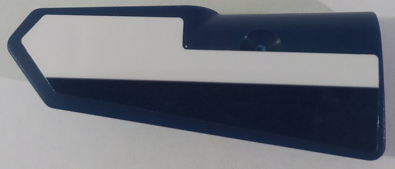 Lego Technic, Panel Fairing #22 Very Small Smooth, Side A with White Stripe Pattern (Sticker) - Set 42154