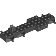 Lego Vehicle Base 4 x 14 x 1 with Towball Hitch, 3 Studs on Each Side (Semi Tractor) / Black