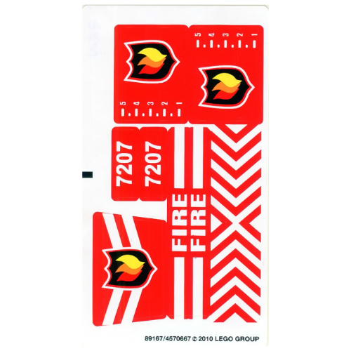 Lego Sticker Sheet for Set 7207-1 / [No Color/Any Color]