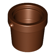 Lego Bucket 1 x 1 x 1 / Reddish Brown