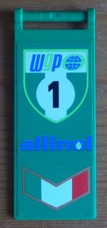 Lego Flag 7 x 3 with Bar Handle with 'WGP 1 allinol' and Italian Flag Pattern (Sticker) - Set 8679