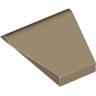 Lego Brick Sloped 45° 2 x 1 Double / Inverted with Bottom Stud Holder / Dark Tan