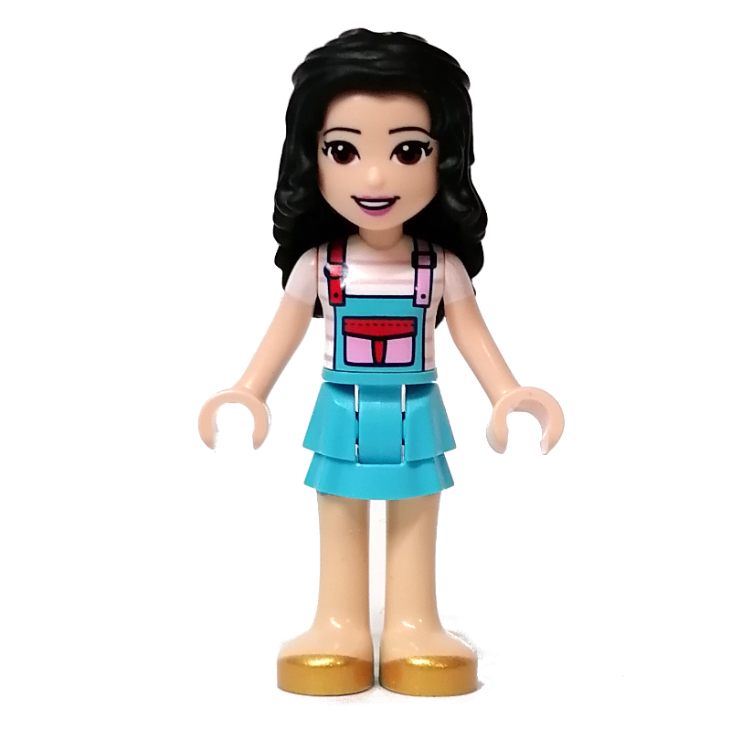 Lego Emma - White Top, Medium Azure Skirt