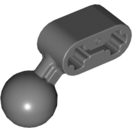 Lego Technic Beam 1 x 2 with Ball Joint Angled / Dark Bluish Gray