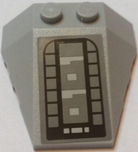 Lego Wedge 4 x 4 Triple with Stud Notches with B-wing Engine Exhaust Vent Pattern (Sticker) - Set 75050