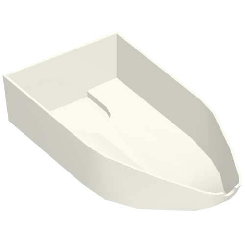 Lego Boat Hull 8 x 16 x 3 / White