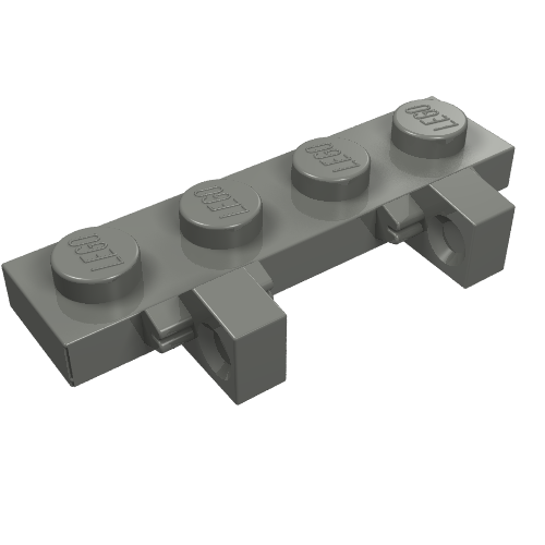 Lego Hinge Plate 1 x 4 Locking Dual 1 Finger / Dark Bluish Gray