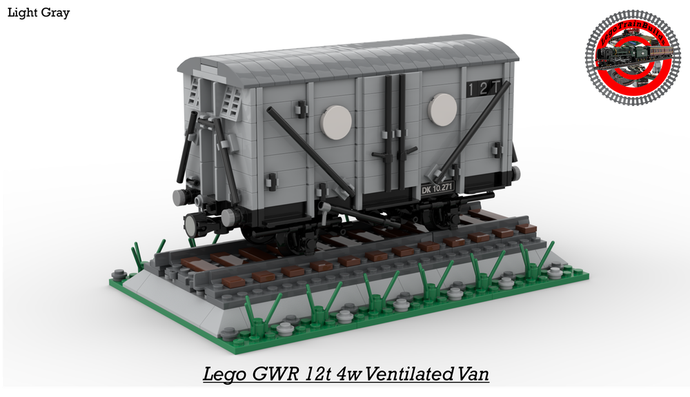 Lego (Light Gray) GWR 12T 4w Ventilated Van (8w)