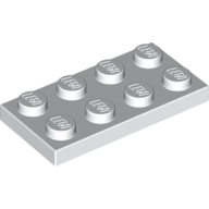 Lego Plate 2 x 4 / White