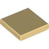 Lego Tile 2 x 2 with Groove / Light Yellow