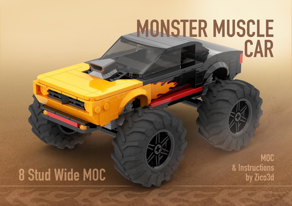 Lego 8 Stud - Monster Muscle Car