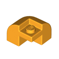 Lego Brick Round, Curved 2 x 2 x 1 1/3, Corner / Bright Light Orange