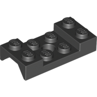 Lego Wheel Arch, Mudguard 2 x 4 Studded with Hole / Black